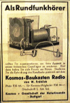 KOSMOPS Radio 1930 Werbung 1931
