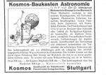 Werbung Kosmos Astronomie 1930